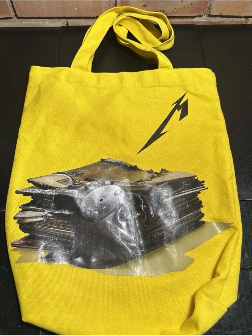 Metallica Rock Music 72 Tour Exclusive Yellow Merch Tote Bag 2023